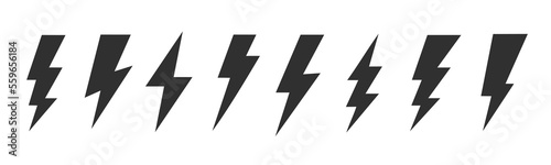 Free Download Lightning bolt icons collection. Flash symbol, thunderbolt. Simple lightning strike sign. Vector illustration - GFXLoad