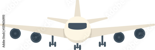 Airplane icon flat vector. Airport transfer. Travel plane isolated
