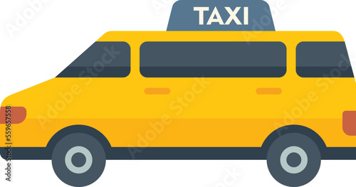 Book taxi bus icon flat vector. Airport transfer. Hotel travel isolated