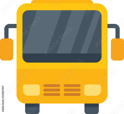City bus icon flat vector. Airport trasfer. Trip traffic isolated
