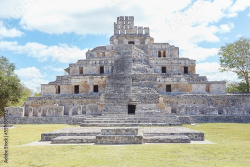 Edzna's Building of the Five Stories, of the Most Unique Mayan Pyramids photo
