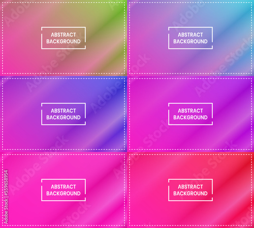 six sets of pink diagonal gradient abstract background with diagonal shining and frame. simple, modern and colorful. used for backdrop, wallpaper, banner, copy space and homepage