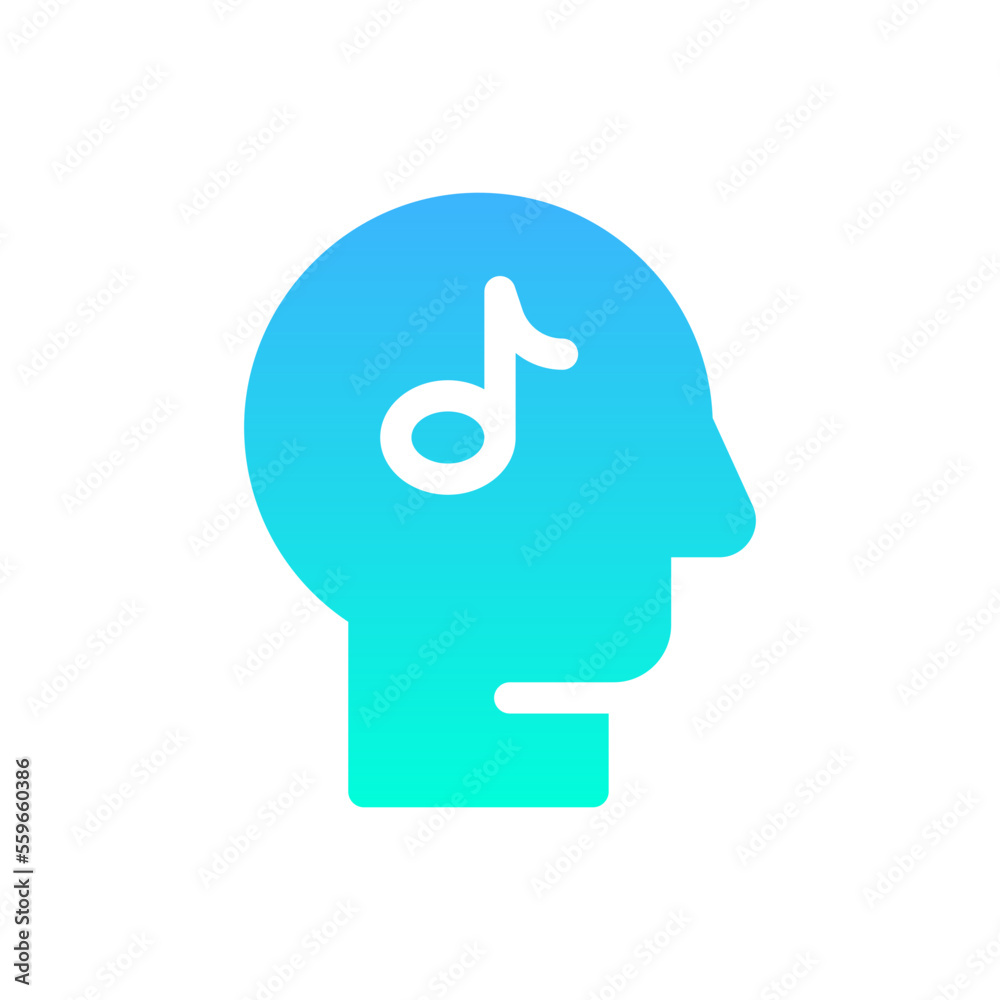 music flat gradient icon music flat gradient icon
