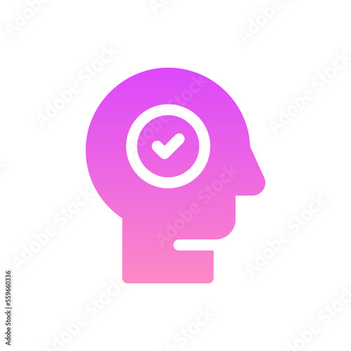 accepted flat gradient icon