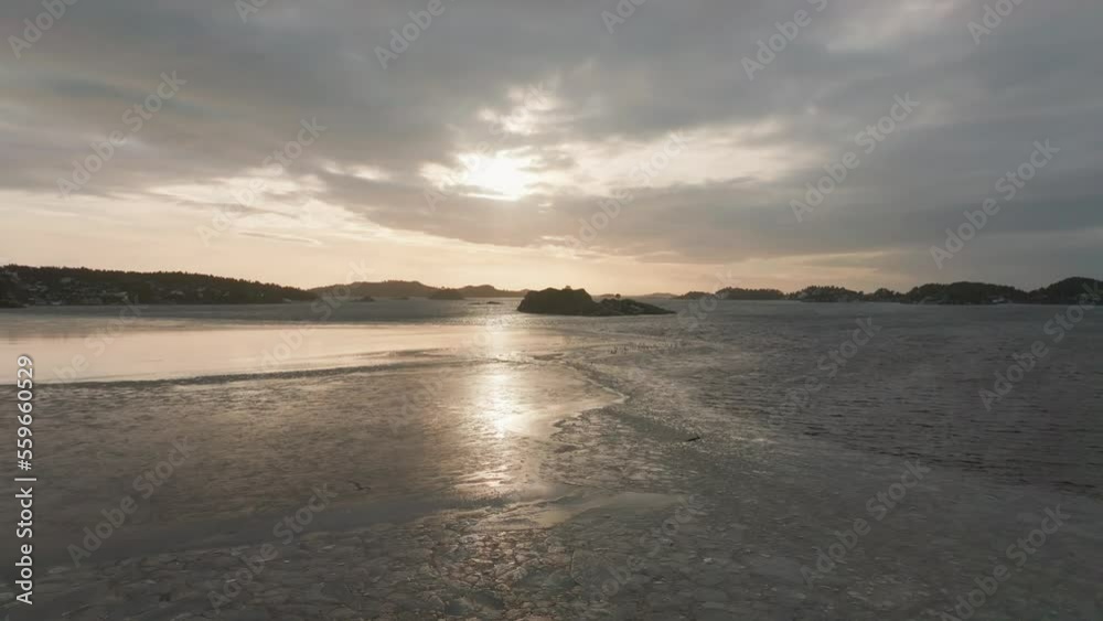 Ice covered lake in Norway Ice covered lake in Norway