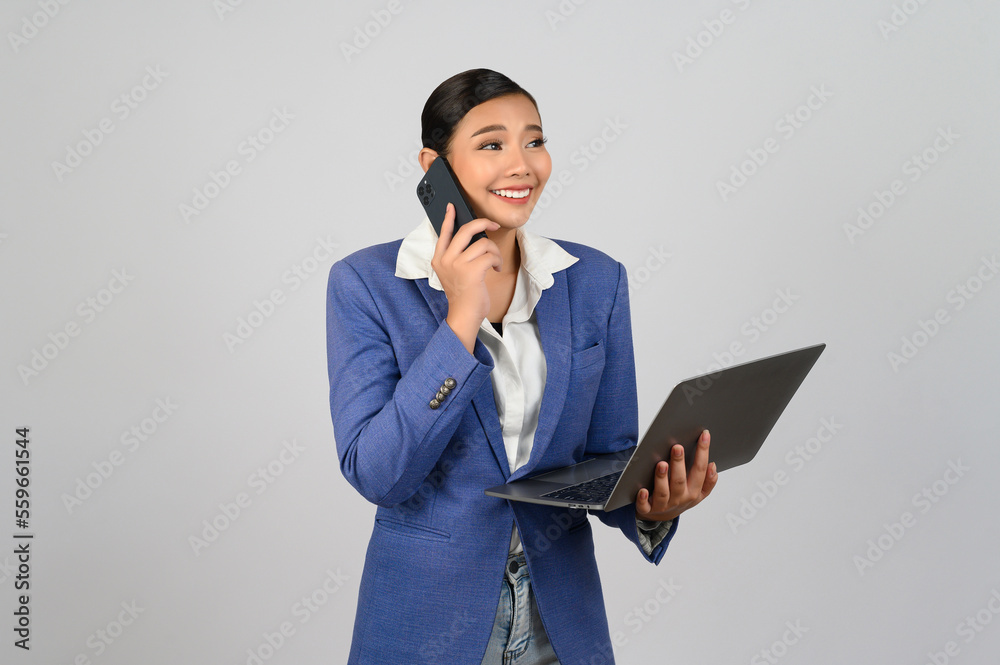 Young beautiful woman in formal clothing for officer on white background Young beautiful woman in formal clothing for officer on white background