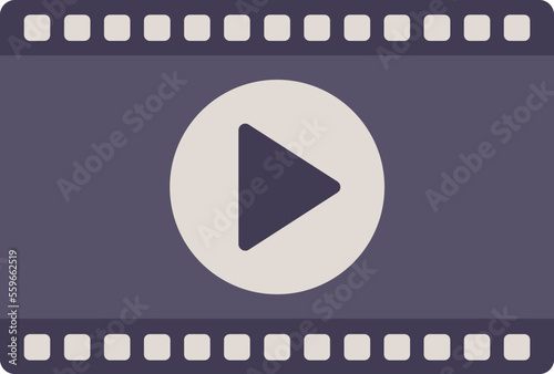 Movie clip icon flat vector. Video montage. Motion edit isolated