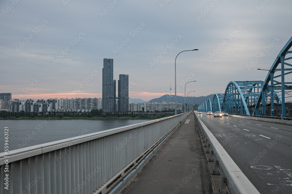 railway bridge in the city railway bridge in the city