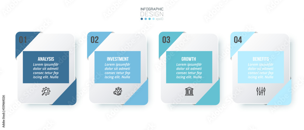 Infographic template business concept with step. Infographic template business concept with step.