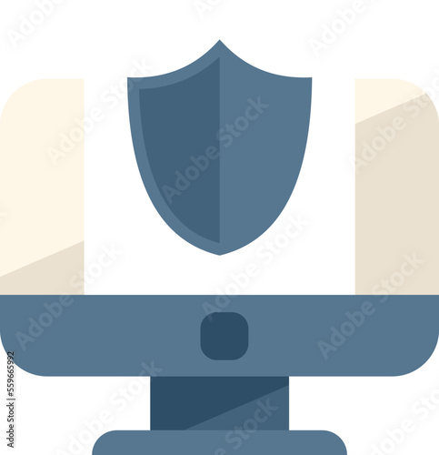 Computer privacy icon flat vector. Data protect. Secure cyber isolated Free Download Computer privacy icon flat vector. Data protect. Secure cyber isolated - GFXLoad