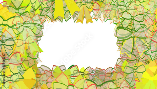 Background pattern abstract design texture. Border frame, transparent background. Theme is about embellishment, dressing, adornment, ribbons, decoration