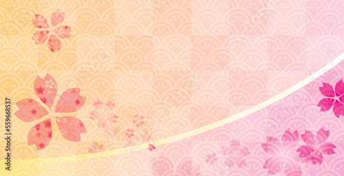 桜　春　花びら　背景
