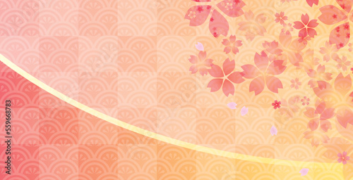 桜　春　花びら　背景
