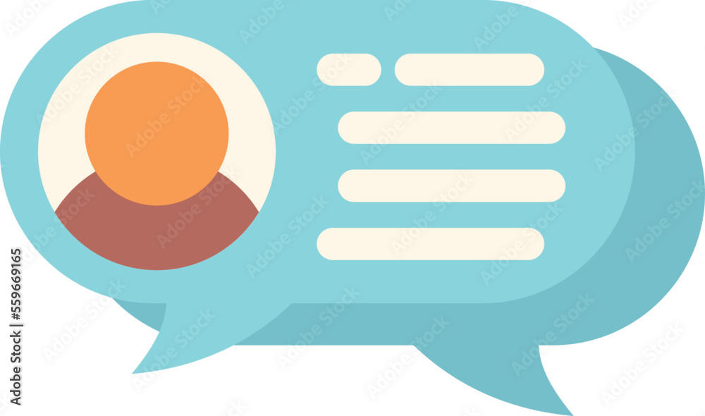 Chat help icon flat vector. Office service. Work online isolated Chat help icon flat vector. Office service. Work online isolated