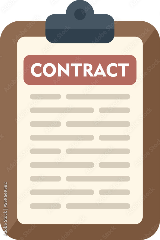 Contract help icon flat vector. Office service. Work online isolated Contract help icon flat vector. Office service. Work online isolated
