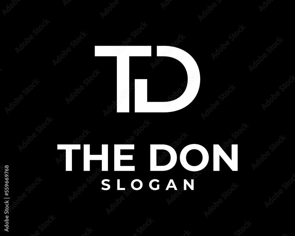 Letter TD Initials Simple Minimal Modern Minimalist Elegant Monogram Vector Logo Design Letter TD Initials Simple Minimal Modern Minimalist Elegant Monogram Vector Logo Design