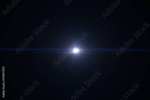 Natural  Sun flare on the black background