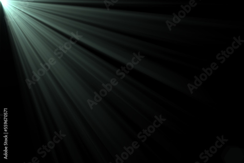Natural  Sun flare on the black background