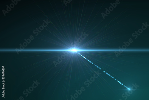 Natural  Sun flare on the black background
