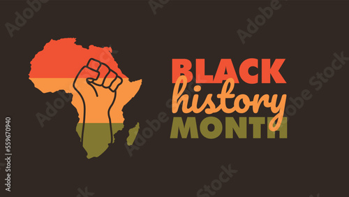 black history month design banner social media