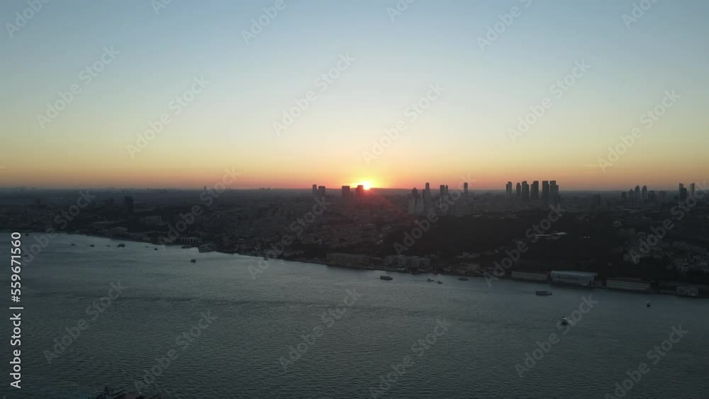 sunset in Istanbul-Turkey with drone sunset in Istanbul-Turkey with drone