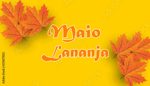 Vector may 18 is national day against maio laranja on the background
