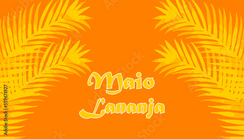 Vector may 18 is national day against maio laranja on the background
