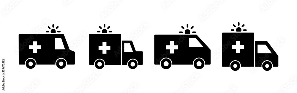 Ambulance icon vector for web and mobile app. ambulance truck sign and symbol. ambulance car Ambulance icon vector for web and mobile app. ambulance truck sign and symbol. ambulance car