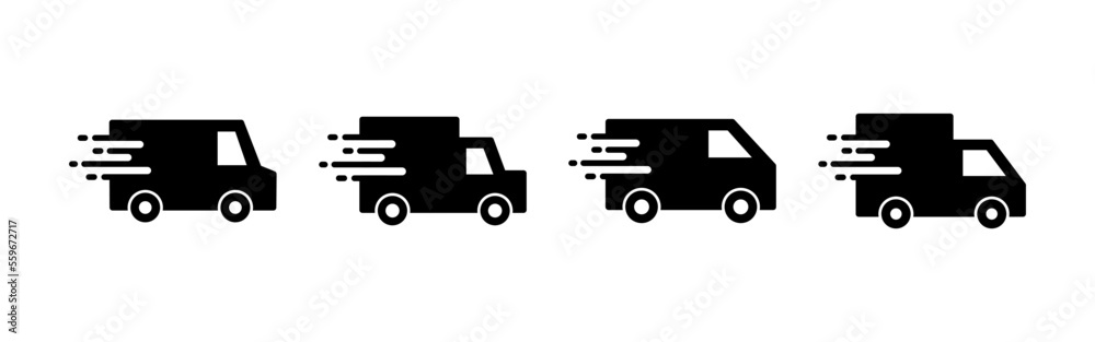 Delivery truck icon vector for web and mobile app. Delivery truck sign and symbol. Shipping fast delivery icon Delivery truck icon vector for web and mobile app. Delivery truck sign and symbol. Shipping fast delivery icon