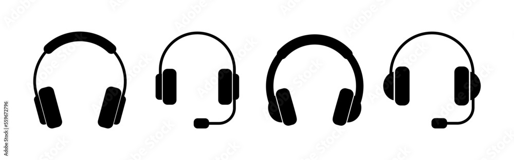 Headphone icon vector for web and mobile app. headphone sign and symbol Headphone icon vector for web and mobile app. headphone sign and symbol
