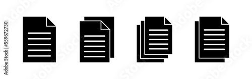 Document icon vector for web and mobile app. Paper sign and symbol. File Icon