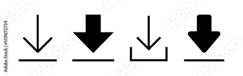 Download icon vector for web and mobile app. Download sign and symbol
