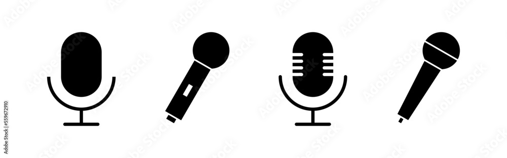 Microphone icon vector for web and mobile app. karaoke sign and symbol Microphone icon vector for web and mobile app. karaoke sign and symbol