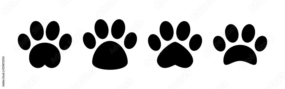 Paw icon vector for web and mobile app. paw print sign and symbol. dog or cat paw Paw icon vector for web and mobile app. paw print sign and symbol. dog or cat paw