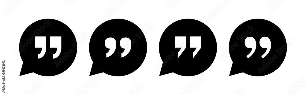 Quote icon vector for web and mobile app. Quotation mark sign and symbol Quote icon vector for web and mobile app. Quotation mark sign and symbol