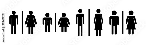 Toilet icon vector for web and mobile app. Girls and boys restrooms sign and symbol. bathroom sign. wc  lavatory