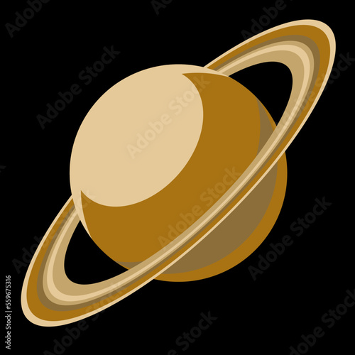 saturn planet with rings vector image