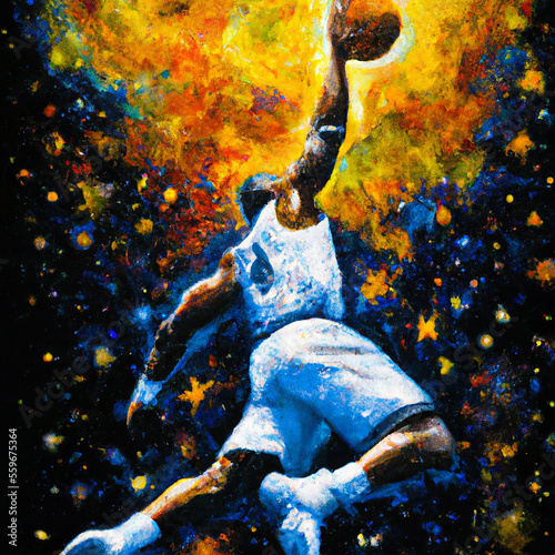AI generated art basketball players