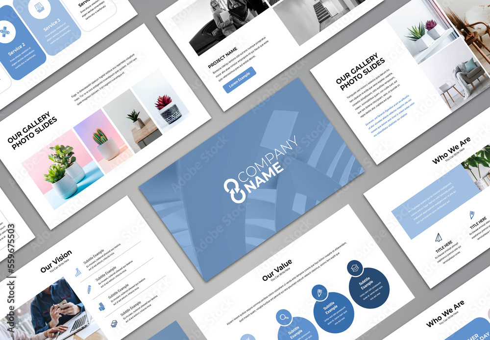 Business Presentation Slides Layout Stock Template Adobe Stock