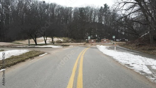 Winter Shutdown begins on Muskegon's Beach Street. photo