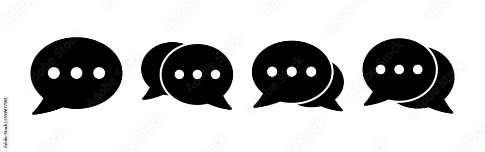 Chat icon vector for web and mobile app. speech bubble sign and symbol. comment icon. message Chat icon vector for web and mobile app. speech bubble sign and symbol. comment icon. message