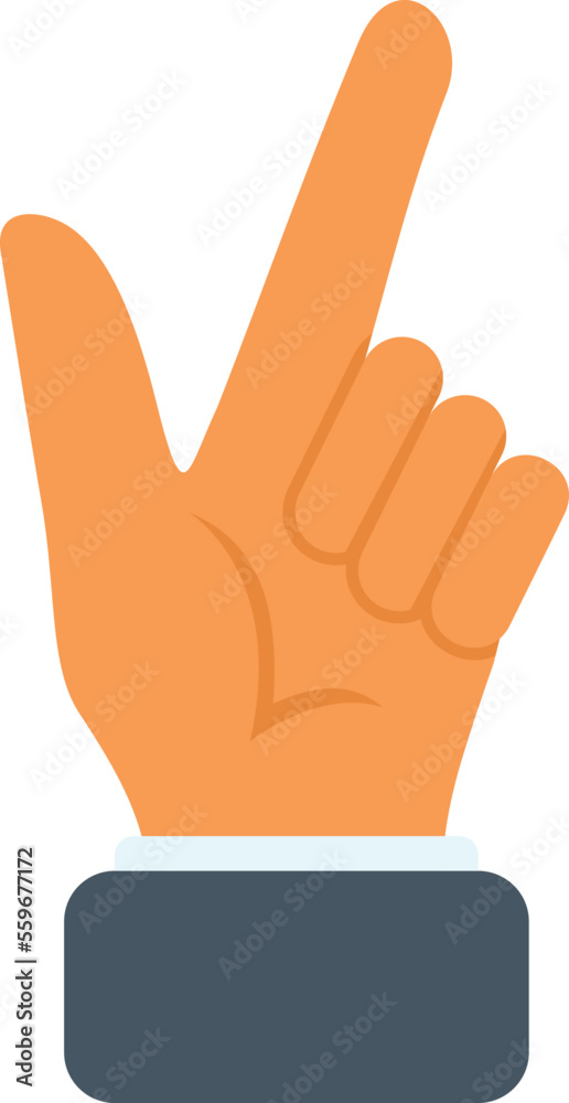 Pistol sign icon flat vector. Finger hold. Hand gesture isolated Pistol sign icon flat vector. Finger hold. Hand gesture isolated