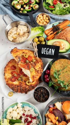 Vegetarian and various vegan dishes