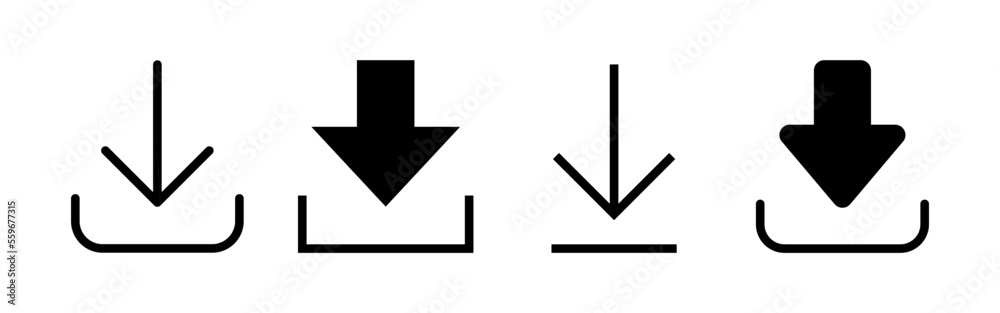 Download icon vector for web and mobile app. Download sign and symbol Download icon vector for web and mobile app. Download sign and symbol