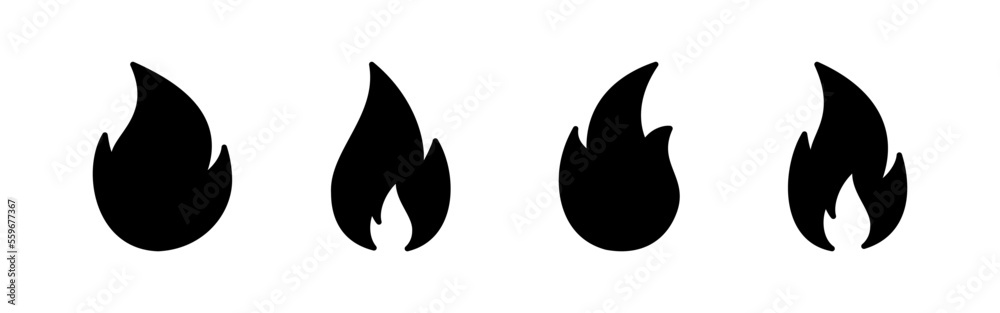 Fire icon vector for web and mobile app. fire sign and symbol Fire icon vector for web and mobile app. fire sign and symbol