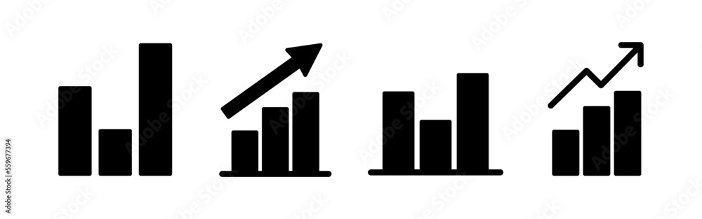 Growing graph Icon vector for web and mobile app. Chart sign and symbol. diagram icon Growing graph Icon vector for web and mobile app. Chart sign and symbol. diagram icon