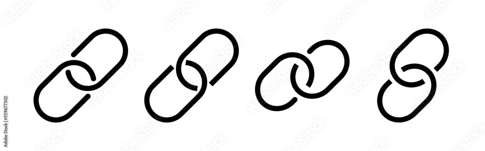 Link icon vector for web and mobile app. Hyperlink chain sign and symbol Link icon vector for web and mobile app. Hyperlink chain sign and symbol