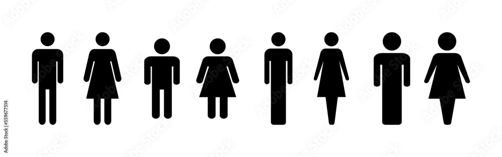 Man and woman icon vector for web and mobile app. male and female sign and symbol. Girls and boys Man and woman icon vector for web and mobile app. male and female sign and symbol. Girls and boys