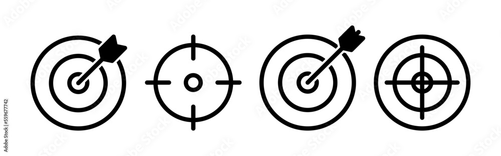 Target icon vector for web and mobile app. goal icon vector. target marketing sign and symbol Target icon vector for web and mobile app. goal icon vector. target marketing sign and symbol