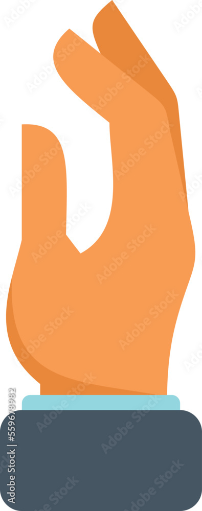 Obraz premium Take hand icon flat vector. Arm pose. Touch signal isolated